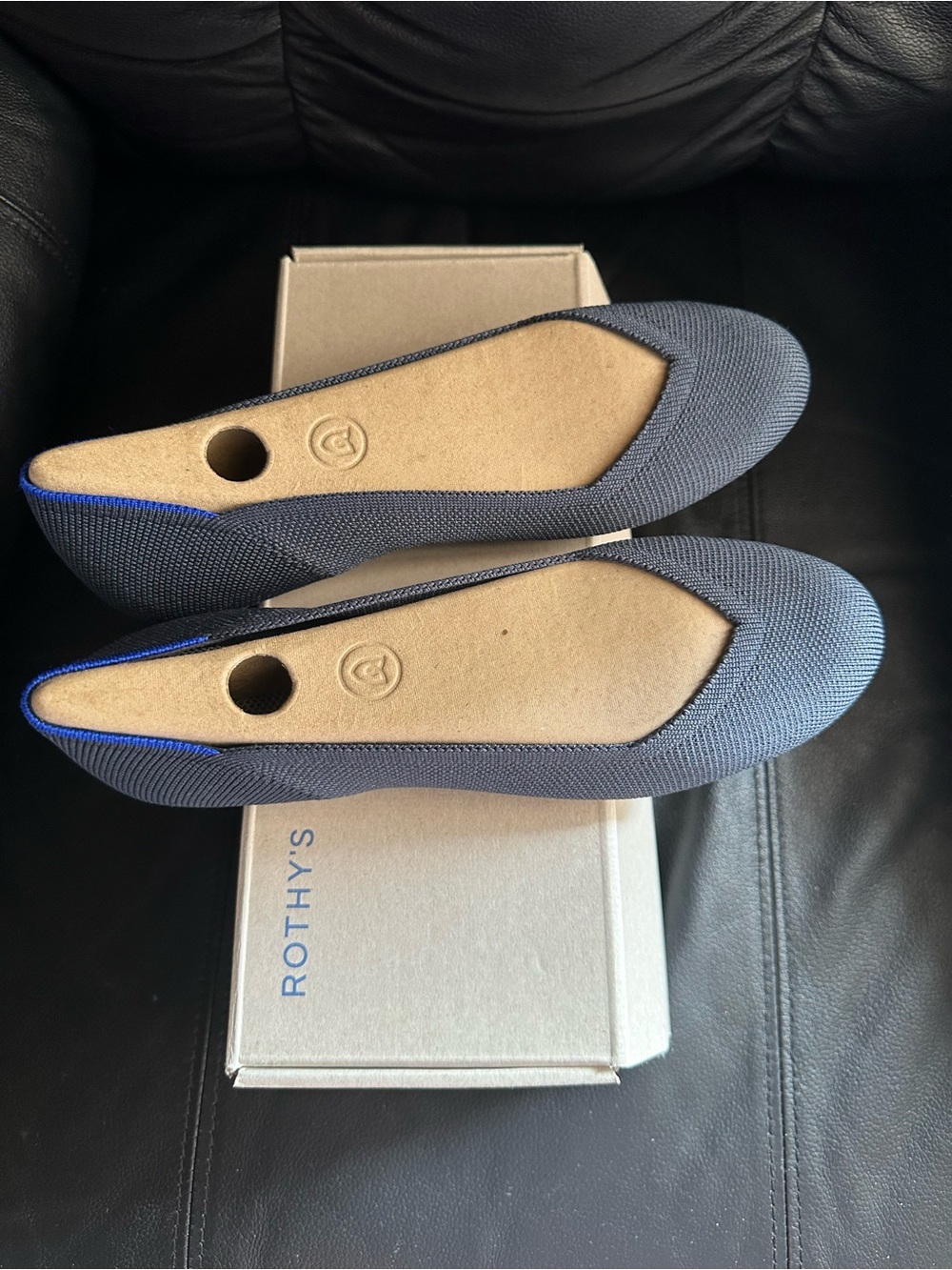 Rothy's Navy Knit Flats